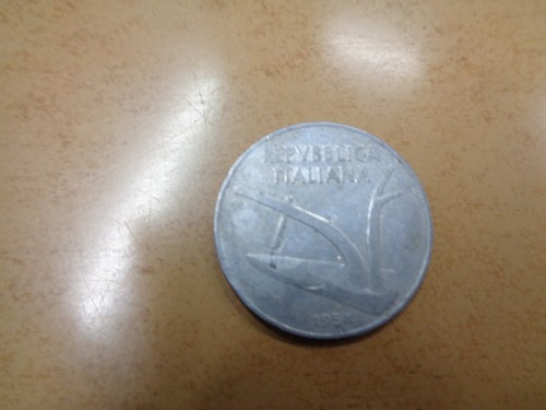 Dieci lire italiane anno 1954 - lire,