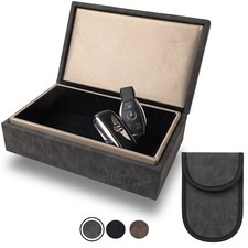 Ananta Faraday Box per Chiavi Auto, Grado Militare Segnale Blocker Box & Pouch Set