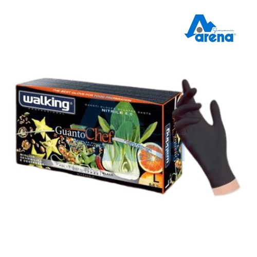 Guanti nitrile chef nero - guanti,