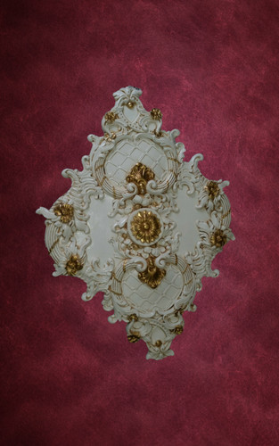 Rosone gesso decorato - gesso, a