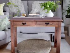 Tavolo tavolo da parete tavolino consolle legno antico massello teak 2 cassetti