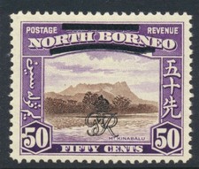 Borneo nord 1947 50c - 50c, barra
