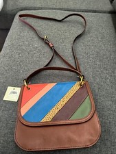 Borsetta In Pelle Marrone Fossil Tracolla 20x24x5 Cm