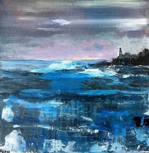 Quadro faro mattina arte - quadro,