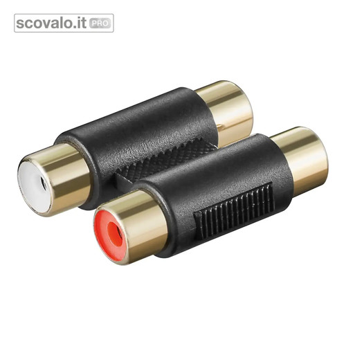Adattatore rca doppio - doppio, 2x