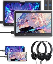 GOnavidio Lettori DVD per Poggiatesta 10,1" Ingresso HDMI 2 Staffe di Montaggio