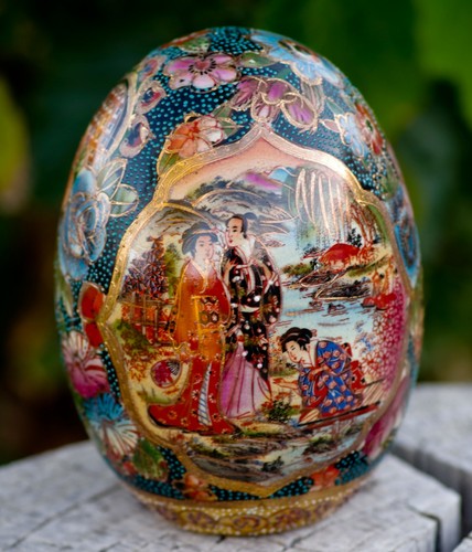 Vintage satsuma egg geisha - vintage,