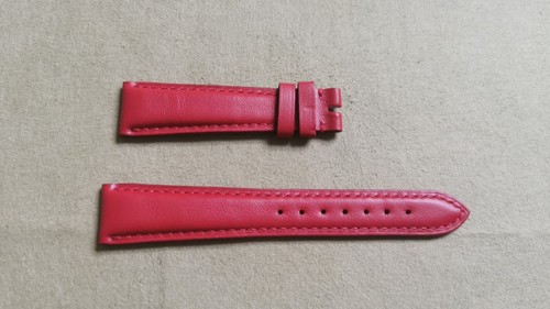 Bulgari red leather strap - , mm