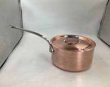 Mauviel M'Heritage 150S Padella per salse in rame lucido e acciaio inossidabile, 2,7 quarti