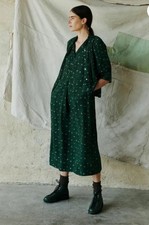 Abito stampa Toast Dotty - verde bottiglia - UK12