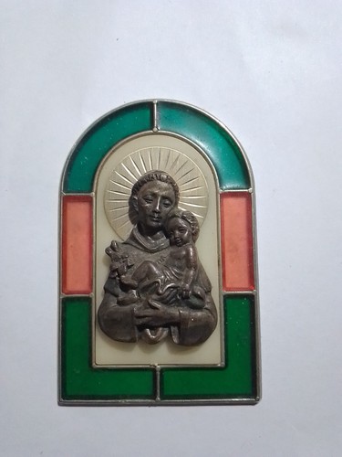 Sant antonio icona peltro - sant'antonio,