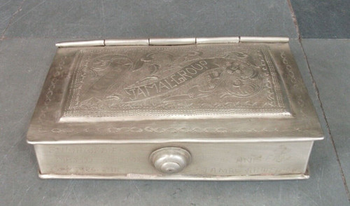 Vintage metallo fatto a - vintage,