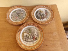 3 PIATTI PIATTO INGLESE IN CERAMICA DICKENS OLIVER TWIST PICWICK OLD CURIOSITY S