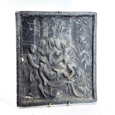 Antica targa in ghisa della