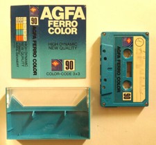 Mc Musicassetta Agfa Ferro Color 90 Vintage Compact Cassette Audiotape Usata°°°A