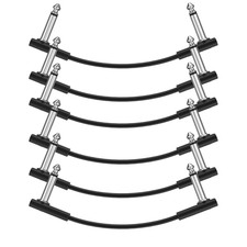 Cavi Patch Piatto 15 Cm per Pedale Effetti Chitarra, Jack Dia 6.35Mm Cavetto per