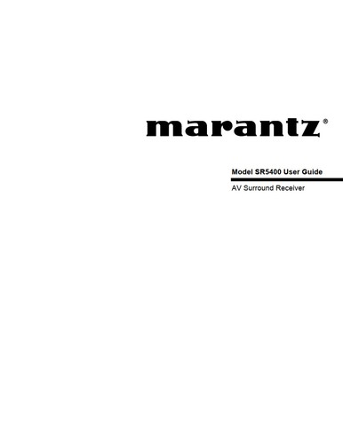 Marantz sr5400 surround - marantz,