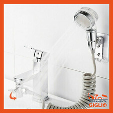 Doccetta portatile doccia a mano per lavandino lavabo lavello da bagno con tubo