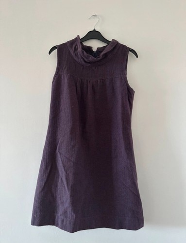 Vestito smanicato color prugna