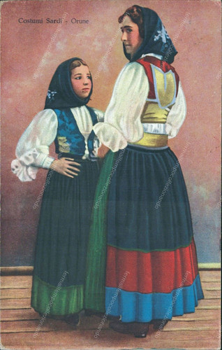 Ct336 cartolina costumi sardi - ct336,