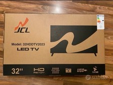 JCL 32HDDTV2023 TV Televisore 32" Pollici HD Ready 720P, Segnale ATV/DVB-T/T2/C/