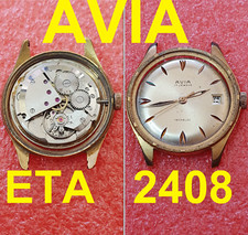 orologio meccanico avia 34 mm cal. 2408 eta bilancere ok movement watch vintage