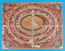 IL GIUOCO DELL'OCA - GIOCO ANTICO SU TELA - FINE 800 - 52,5X40 CM