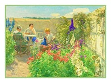 Knud danese Erik Larsen 3 donna cucito giardino contato punto croce modello grafico