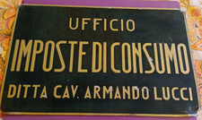 Vecchia insegna in lamiera