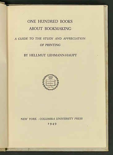 Hellmut lehmann haupt - /, one