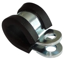 : Set Di 5 Fascette in Acciaio Rivestite Con Gomma per I Tubi Cavo Filo Fissaggi