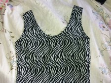 Zebra Wool Short Dress Winter Sleeveless S/M