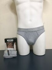 MOSCHINO underwear slip uomo bi-pack con elastico logo in rilievo 100% originale