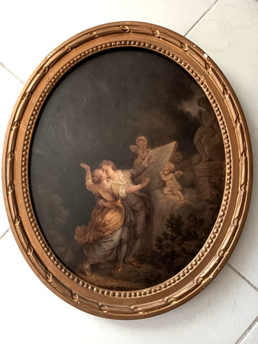 Huile sur panneau - huile, 19ème