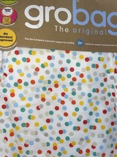 NUOVO The Original Grobag sacco a pelo bambino 0-6 mesi 1,0 tog giorno maculato bianco
