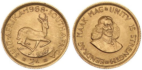 Sudafrica bordi oro 1968 - sudafrica,
