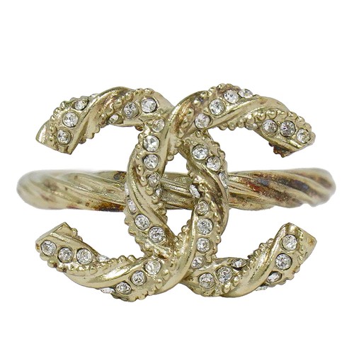 Anello chanel con strass - chanel,