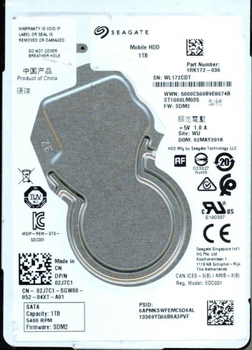 St1000lm035 1rk172 036 sdm2 - st1000lm035,, 1rk172-036,