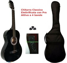 Chitarra Classica Elettrificata 4/4 Amplificata 4bande + Custodia Morbida