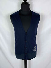 LOVE MOSCHINO Gilet Panciotto Uomo Lana Cashmere Blue Man Waistcoat Sz.L - 50