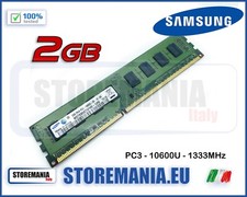 SAMSUNG RAM 2GB DDR3 1RX8 PC3-10600U 1333MHz 1333 MEMORIA PC3-10600 240PIN