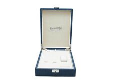EBERHARD cofanetto porta orologi in pelle di razza blu. NUOVO!