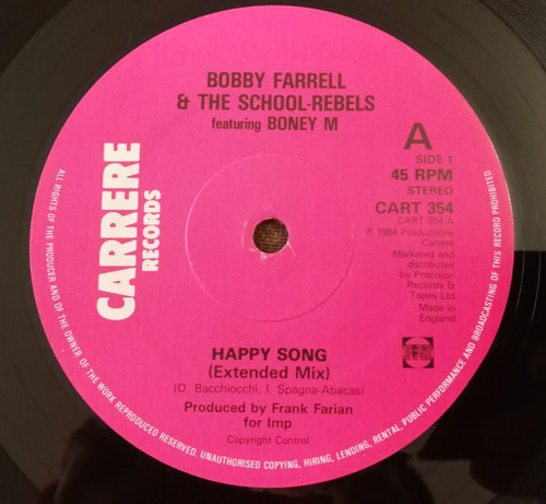 Boney happy song - -, 12"