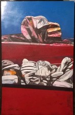 CAMILLO CATELLI SCULTORE ROMA NAPOLI DIPINTO SU CARTONE MODERNA