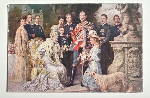 Cartolina artista famiglia