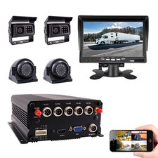 Telecamera 1080P GPS WIFI 2TB HDD camion DVR MDVR monitor 7" telefono PC vista in tempo reale