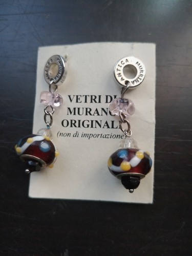 Orecchini vetro murano antica - murano,
