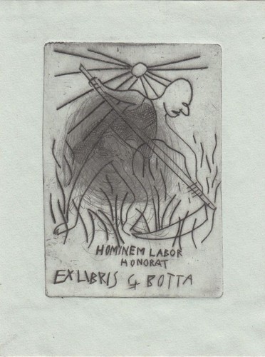 Exlibris bookplate radierung - exlibris,