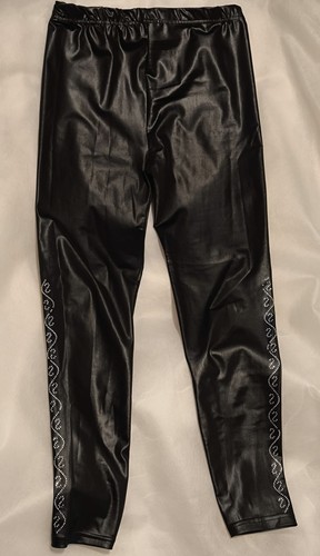 Leggins neri ecopelle donna - neri,