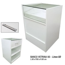 BANCO VETRINA 60X60X90H BIANCO